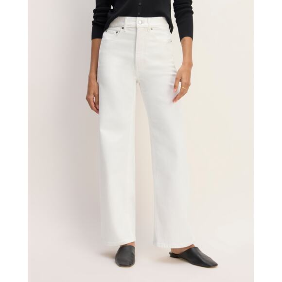 Everlane The Way High Sailor Jean in Bright White 28 R - Picture 1 of 8